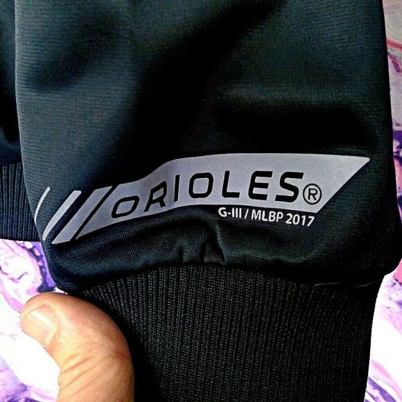 G-III Sports by Carl Banks Baltimore Orioles Zip-Up Jacket S Black Logo MLB - Picture 3 of 7